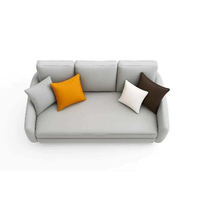 Sofá Catalina 3 Puestos Gris Tela Anti Fluidos 180x80x75