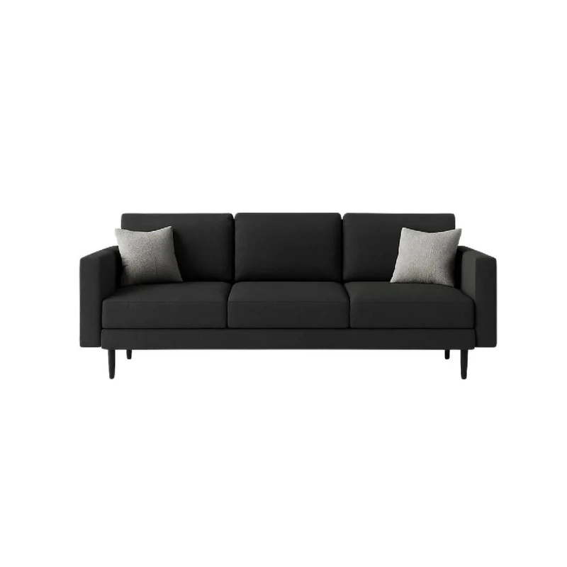 Sofá Viviana 3 Puestos Gris Tela Antifluidos 214x83x83