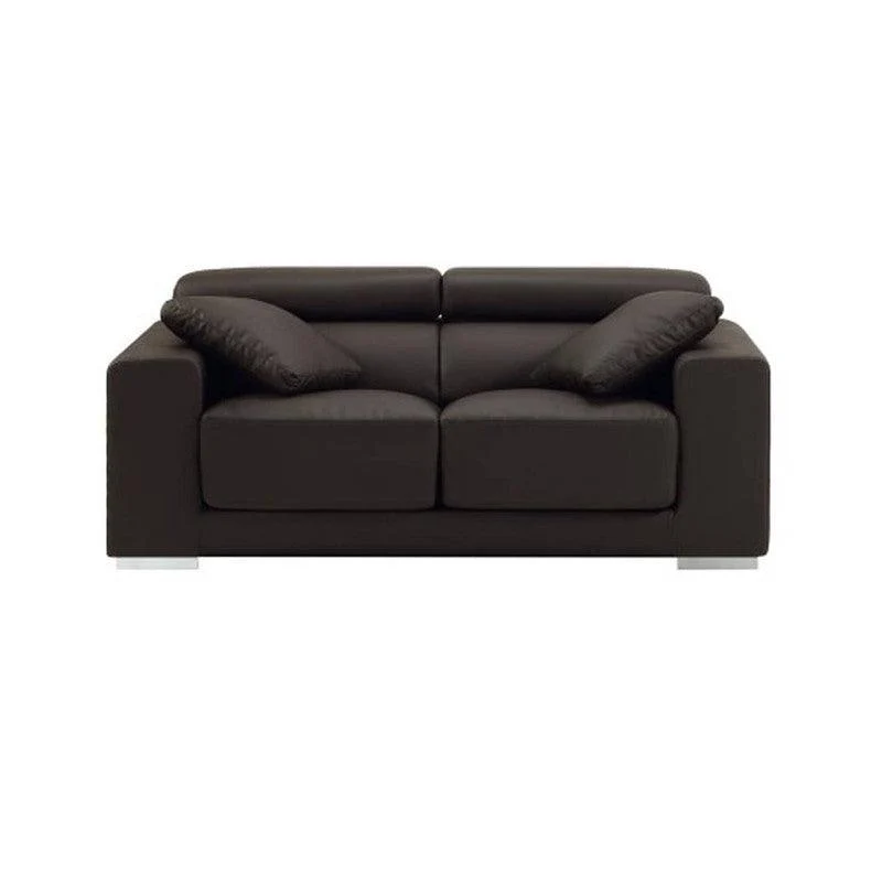 Sofá Calixto 2 Puestos Negro Tela Anti Fluidos 160x80x80