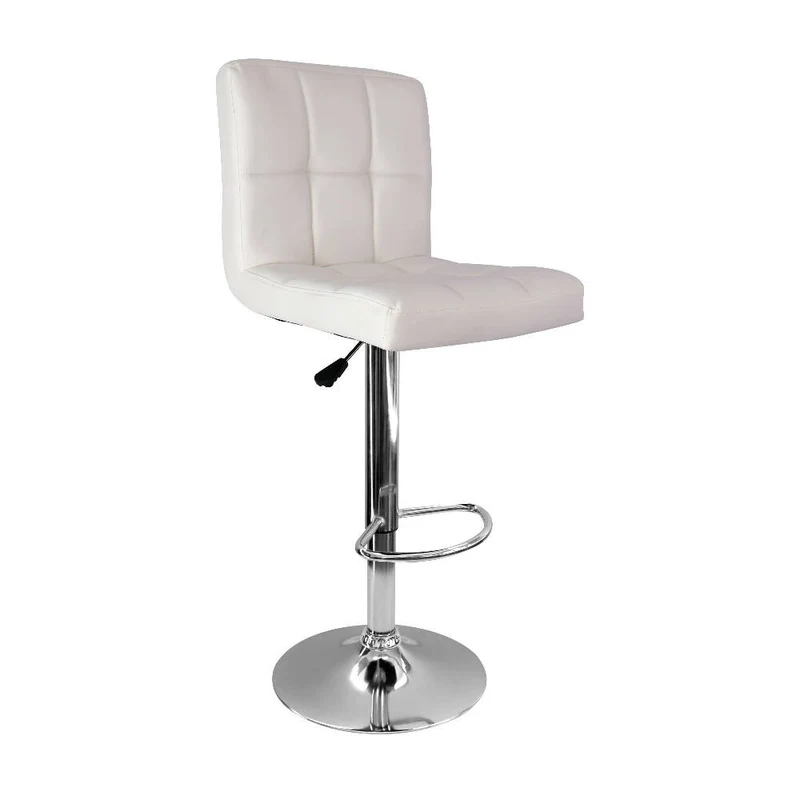 Silla Acolchada Tipo Bar - Blanca