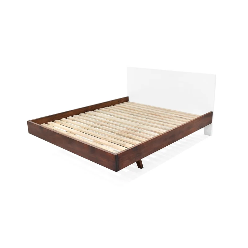 Cama Lanus Queen 166 cm x 197 cm - Blanco Caramelo
