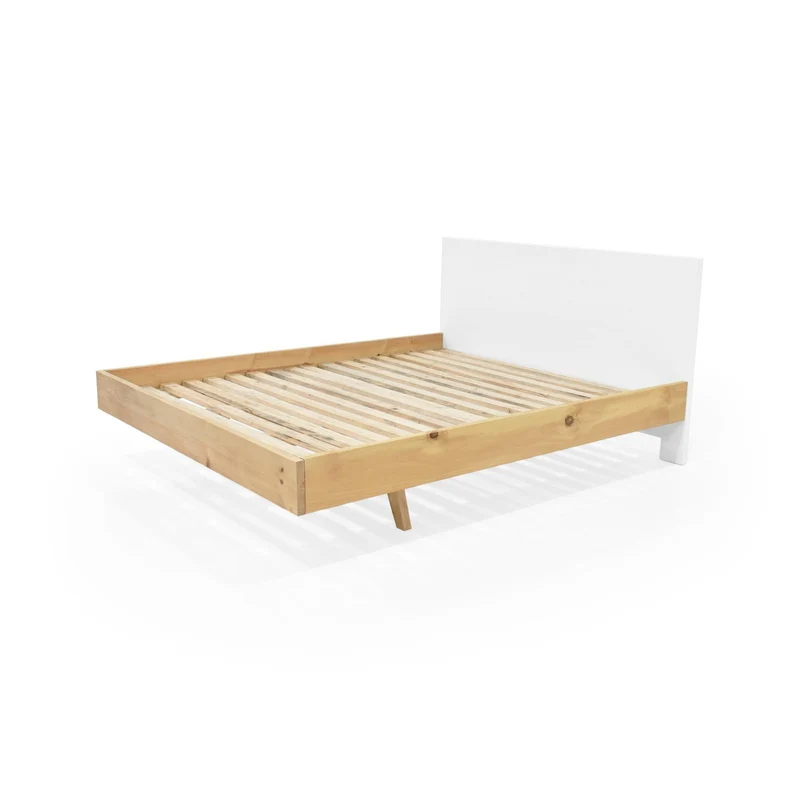 Cama Lanus Queen 166 cm x 197 cm - Blanco Natural