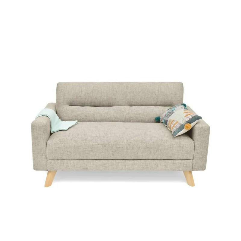 Sofá 2 Puestos Barza 150x82x83- Tela Taupe