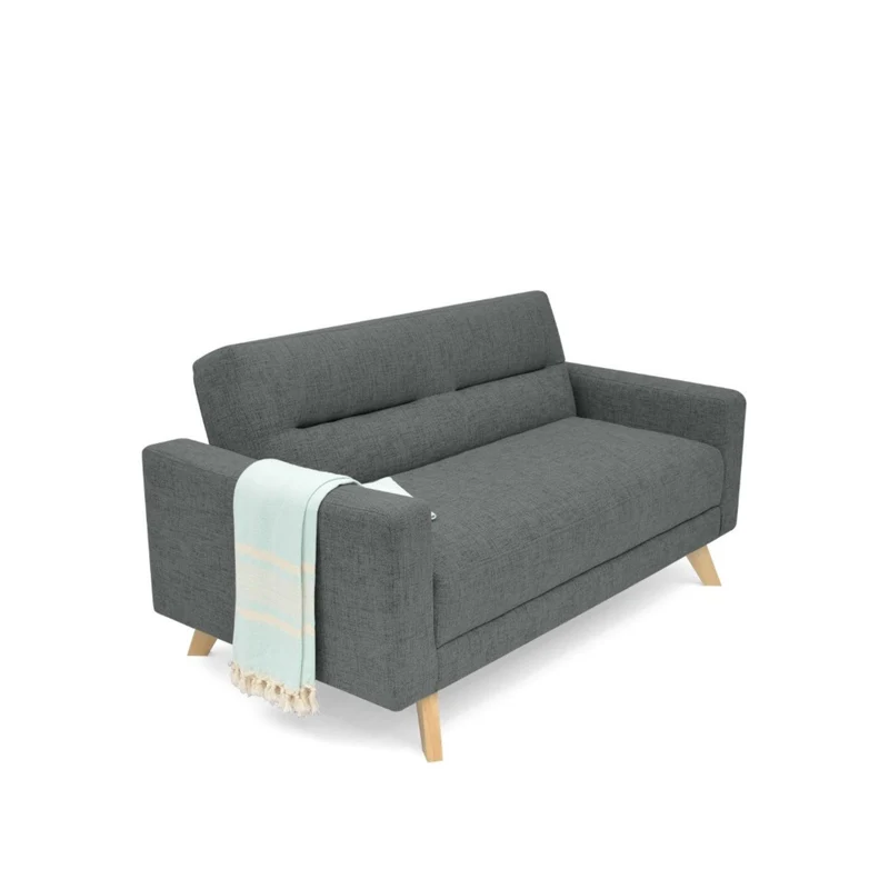 Sofá 2 Puestos Barza 150x82x83- Tela Gris