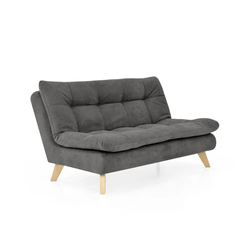 Sofá 2 Puestos Toulouse 140X92x80 Tela Gris