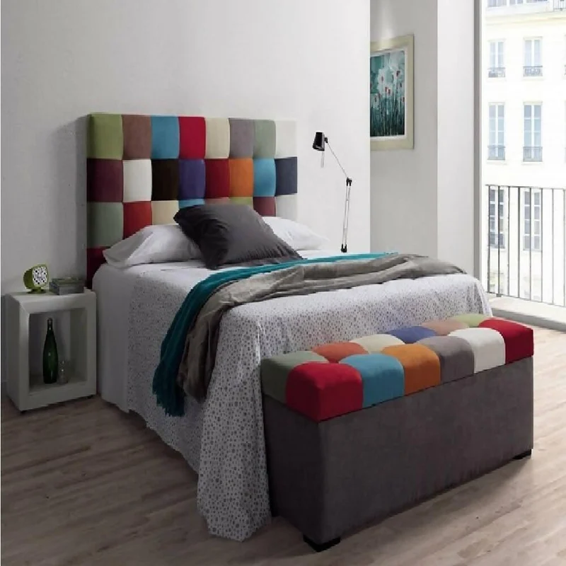 Cabecero Cama Doble Patchwork Multicolor