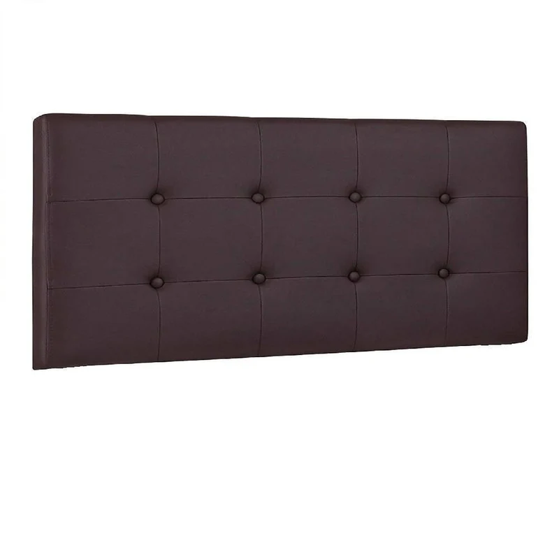 Cabecero Base Cama Sencilla Cuadros Marrón