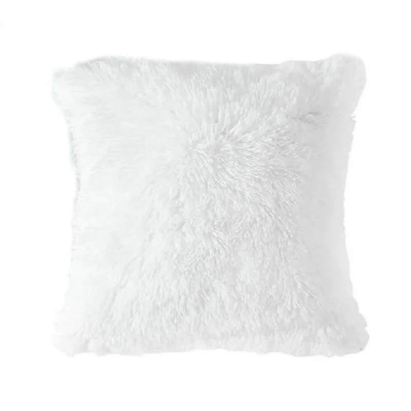 Cojín Decorativo Peludo Blanco