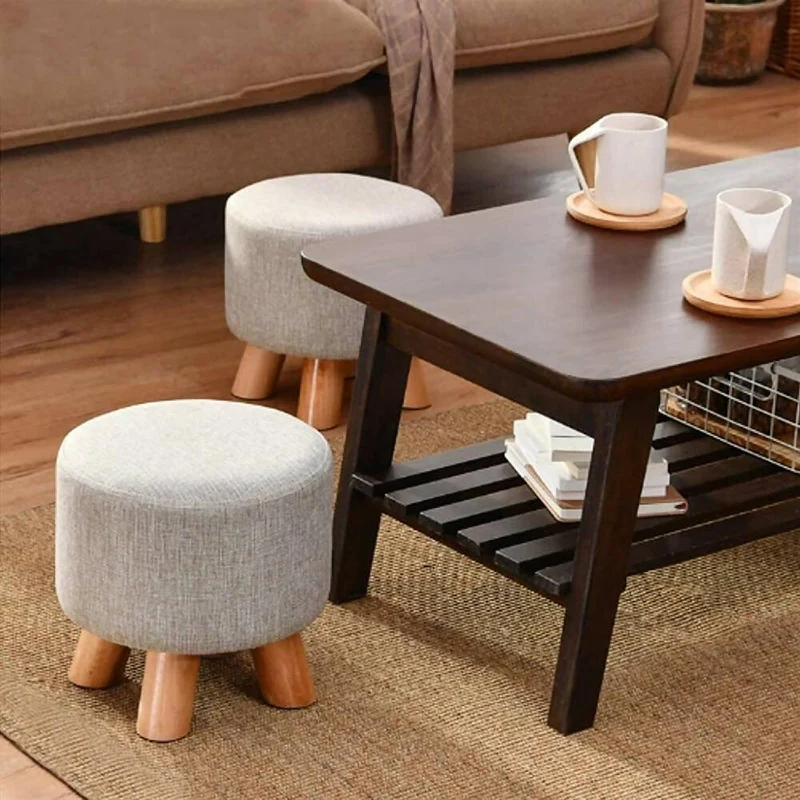 Puff Auxiliar Butaco Redondo Descansapies Banzay Gris Claro