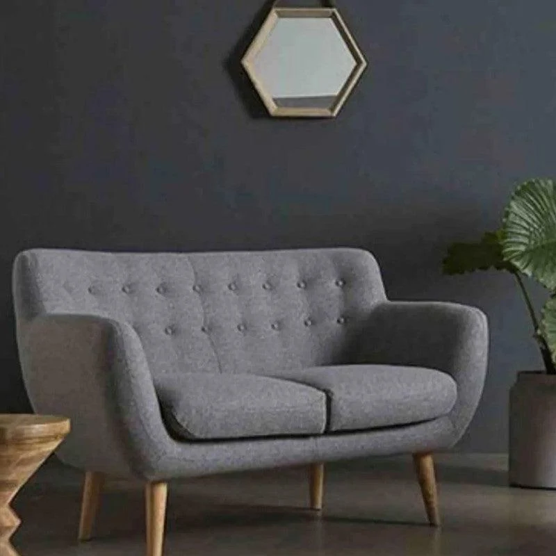 Sofá Patte 2 Puestos Gris Tela Anti Fluidos 130x65x85