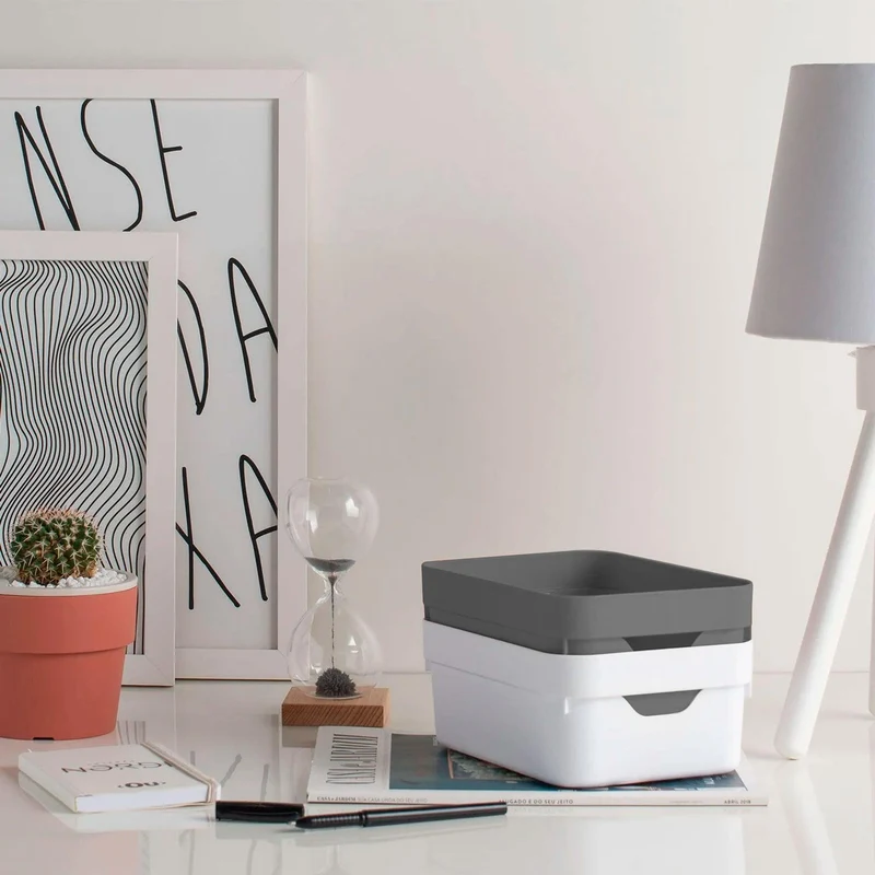 Caja Organizadora Mini sin Tapa Color Plomo