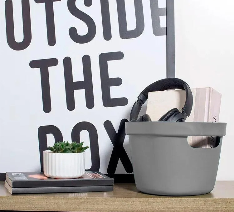 Cesta Cube Flex sin Tapa Color Plomo 4 Litros