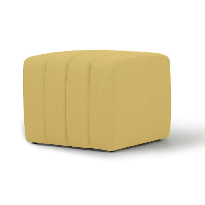 Puff Auxiliar Boston 55x55 - Mostaza