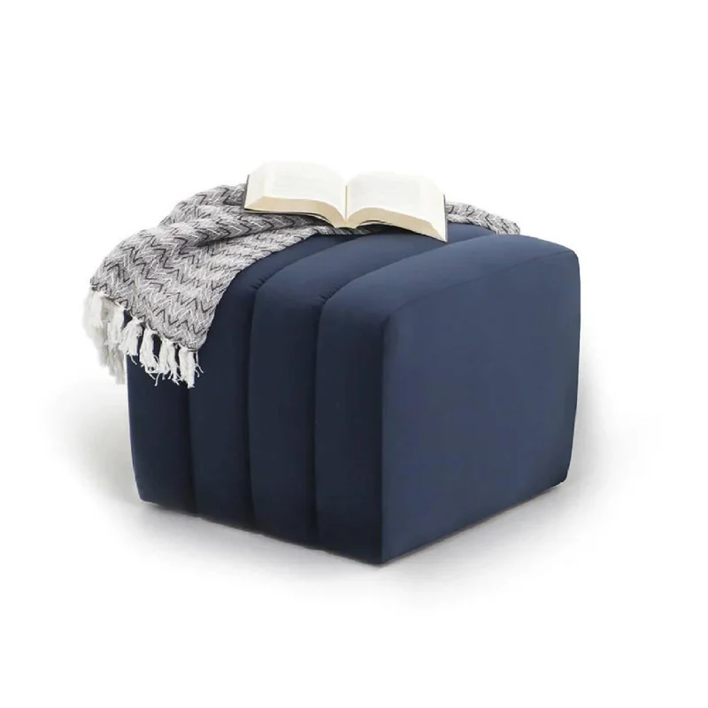 Puff Auxiliar Boston 55x55 - Azul