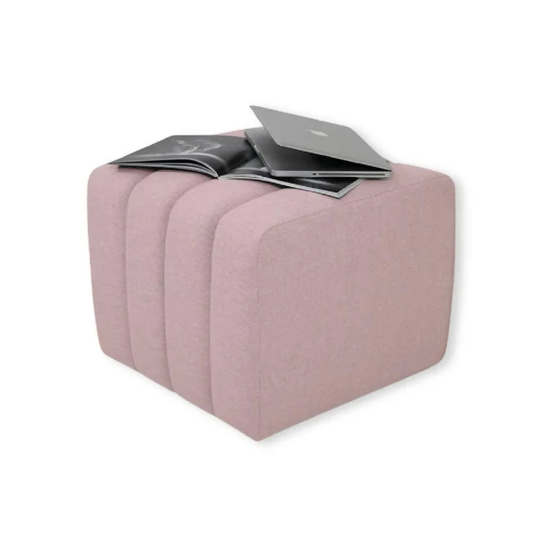 Puff Auxiliar Boston 55x55 - Rosa