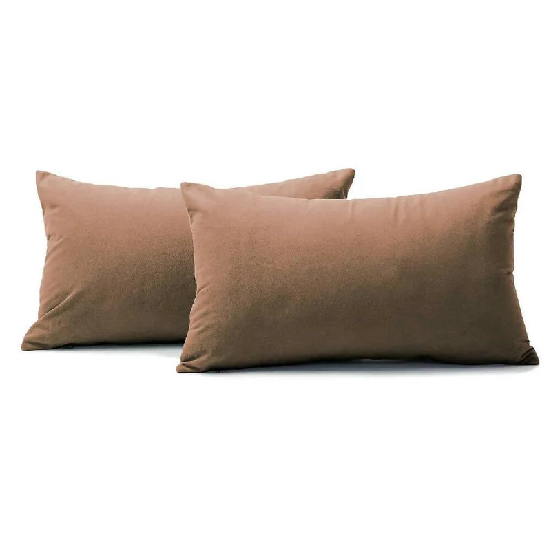 Kit x2 Funda para Cojín Almohada Tela 70x50 Tabaco