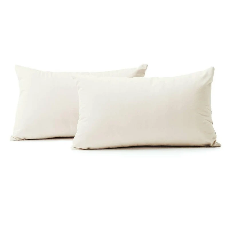Kit x2 Funda para Cojín Almohada Tela 70x50 Marfil