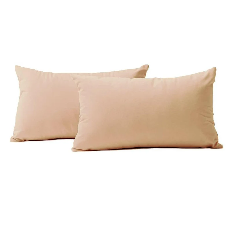 Kit x2 Funda para Cojín Almohada Tela 70x50 Beige