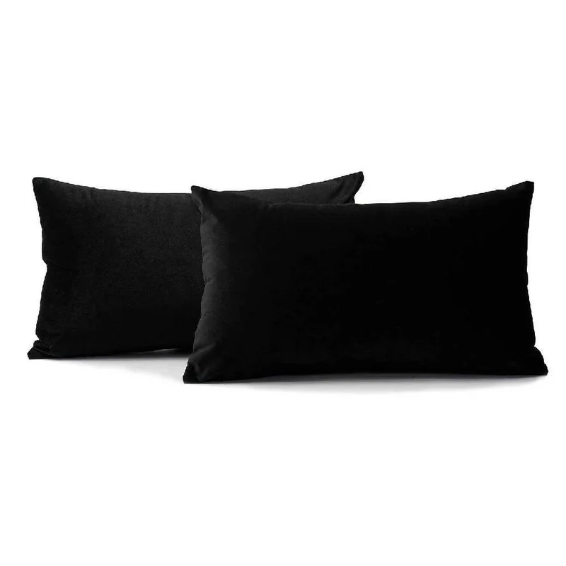 Kit x2 Funda para Cojín Almohada Tela 70x50 Negro