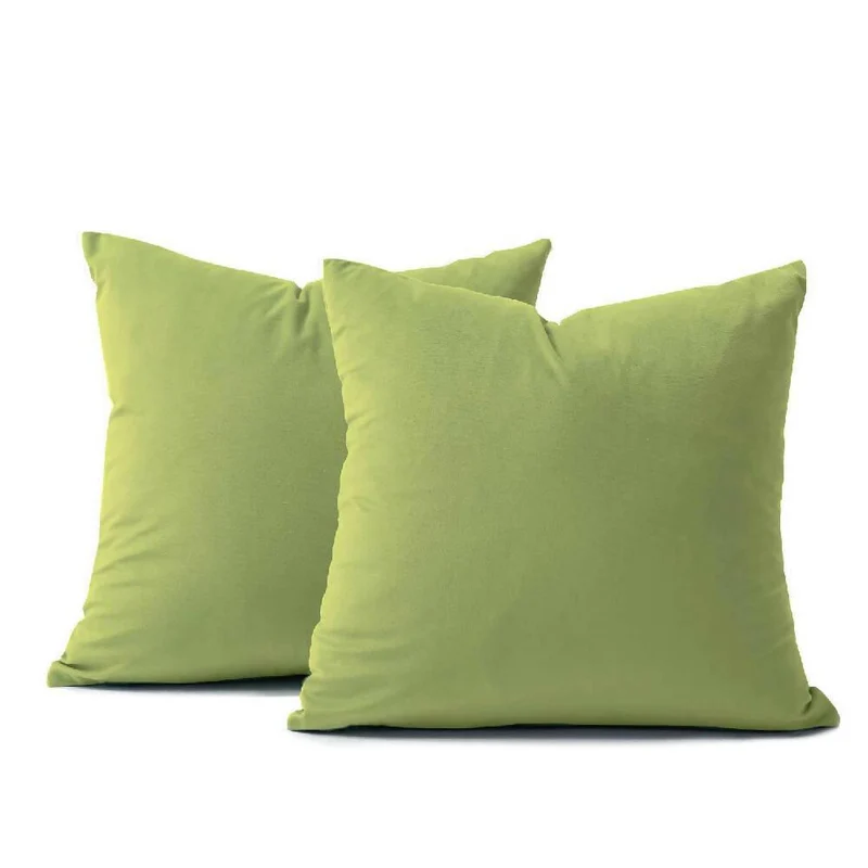 Cojín X2 Decorativo Cuadrado en Tela Verde Pistacho