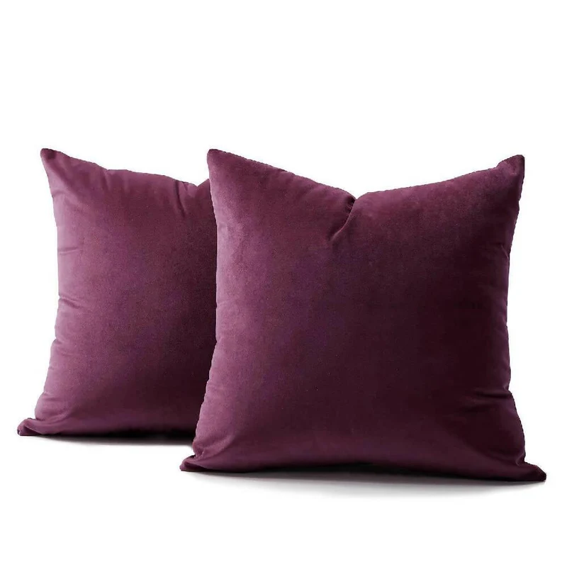 Cojín X2 Decorativo Cuadrado en Tela Lila