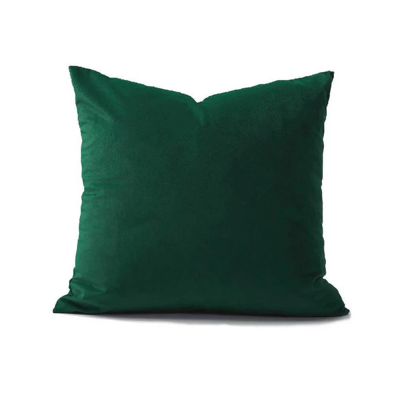 Cojín Decorativo Cuadrado en Tela Verde Esmeralda