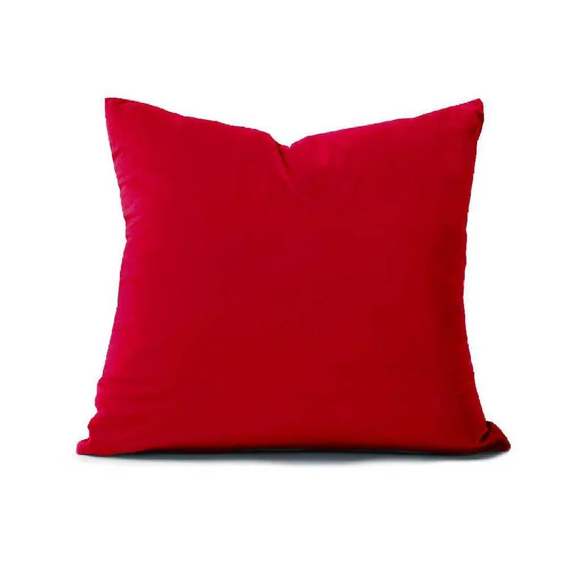 Cojín Decorativo Cuadrado en Tela Rojo