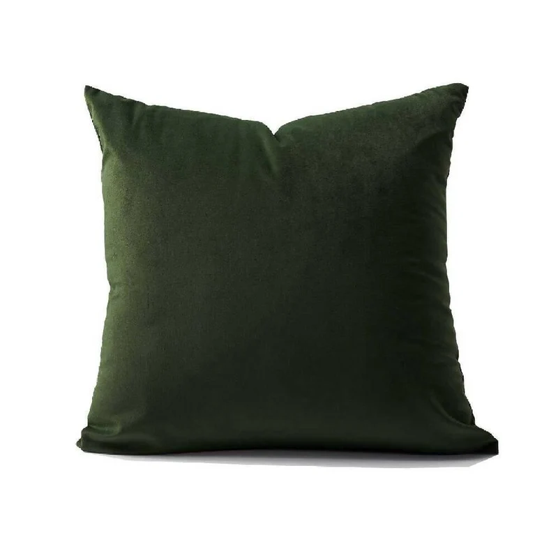 Cojín Decorativo Cuadrado en Tela Verde Militar
