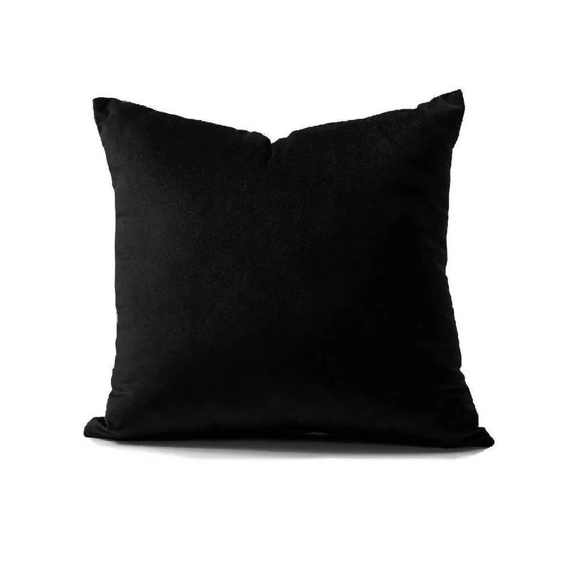 Cojín Decorativo Cuadrado en Tela Negro