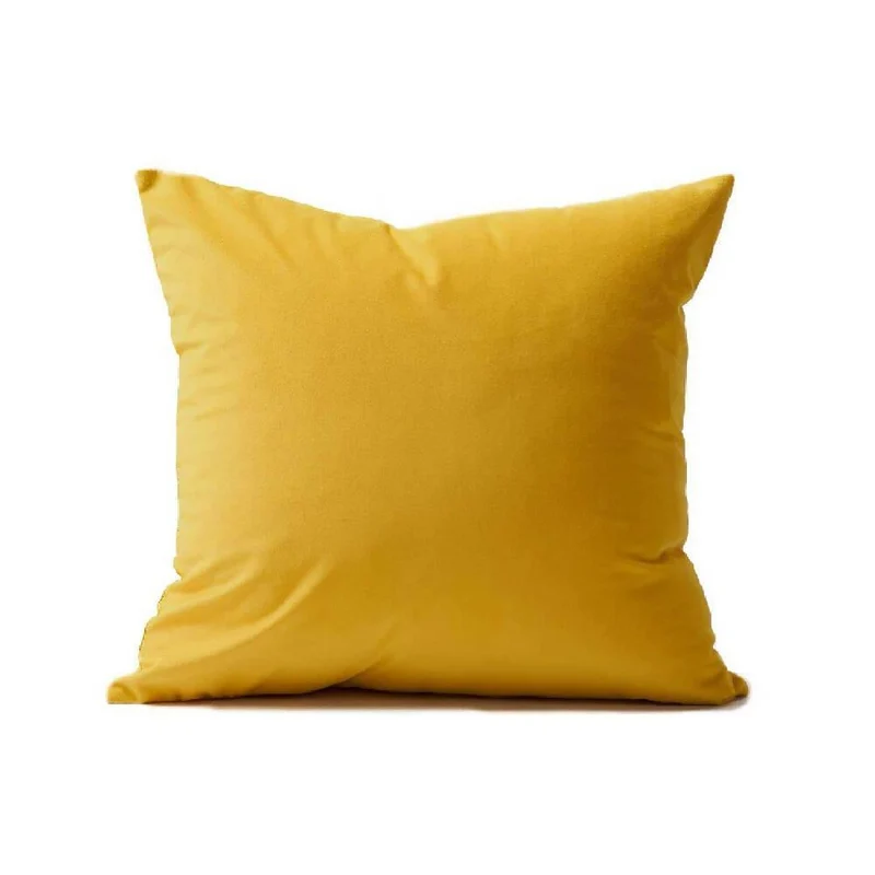 Cojín Decorativo Cuadrado en Tela Amarillo