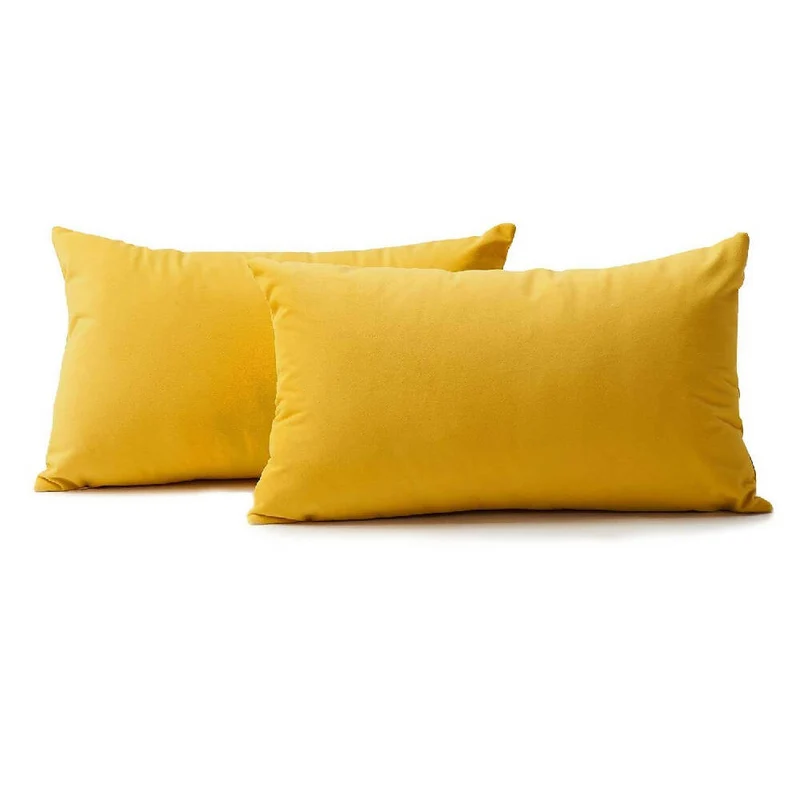 Kit x2 Funda para Cojín Almohada Tela 70x50 Amarillo