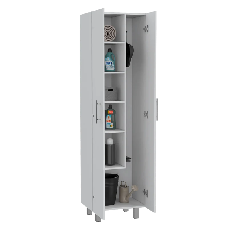 Mueble de Aseo Romana, Blanco Perla, con Cinco Entrepaños Organizadores ZF