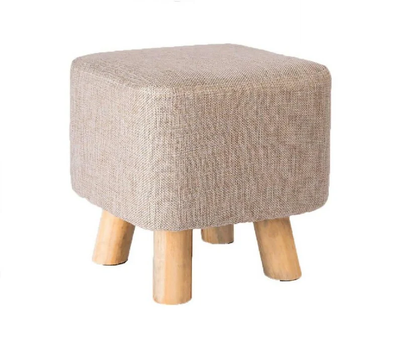 Puff Auxiliar Butaco Cuadrado Descansapies Banzay Beige