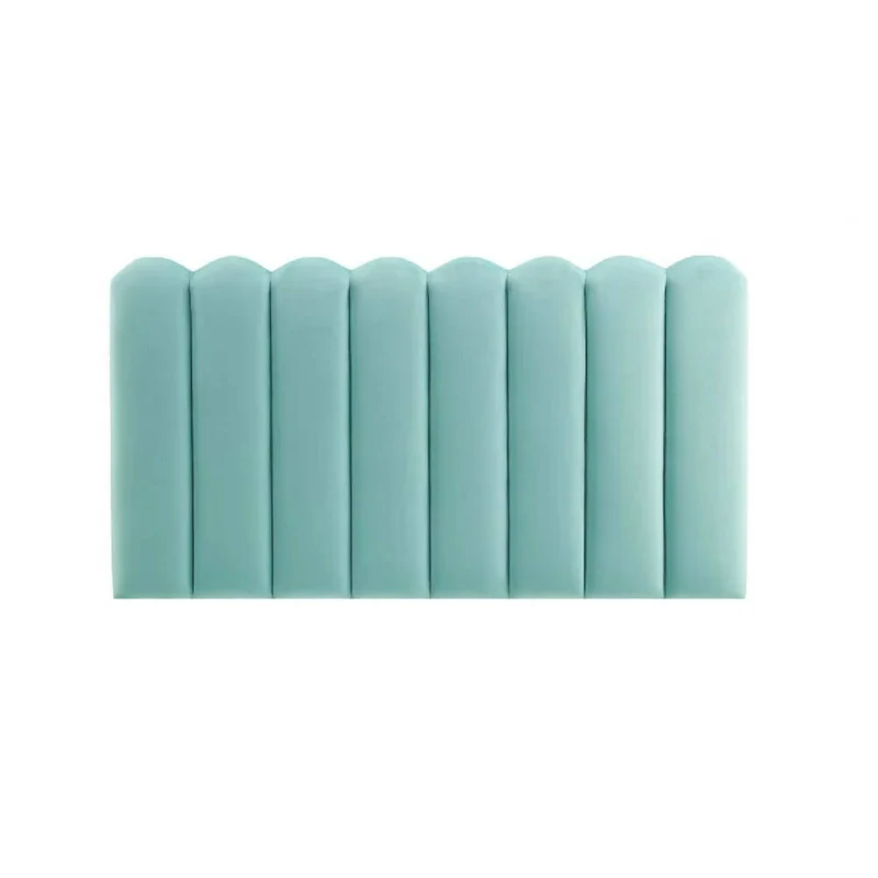 Cabecero Paneles Curvos Cama Sencilla Menta