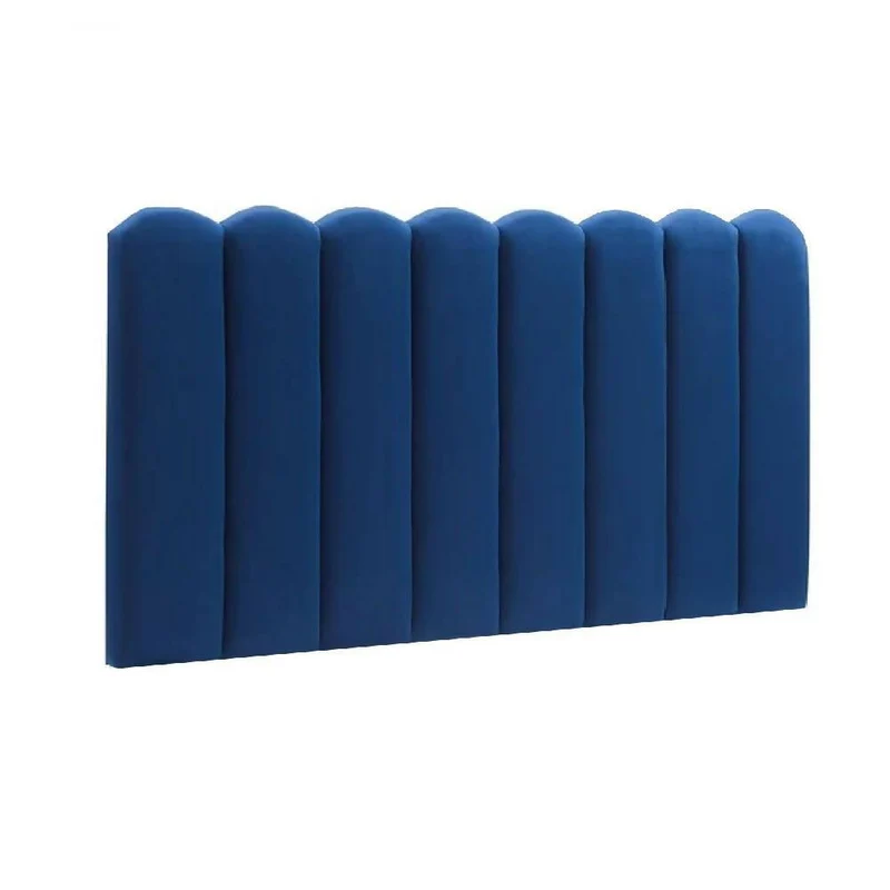 Cabecero Paneles Curvos Cama Sencilla Azul Rey