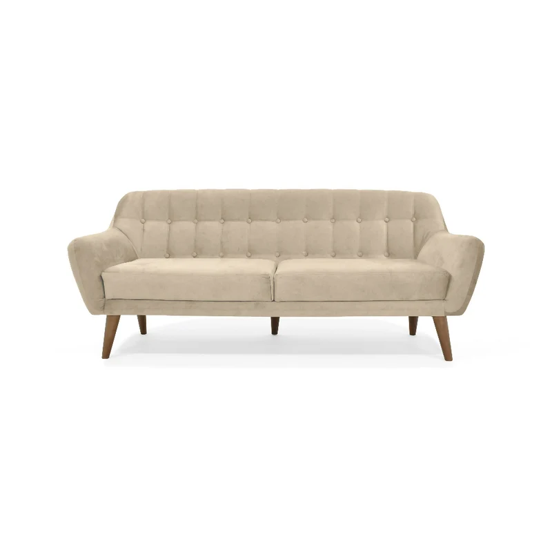 Sofá Roma 194x82x78 Tela Beige