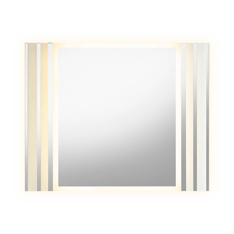 Espejo Rectangular Apolo, Gris, con Luz LED