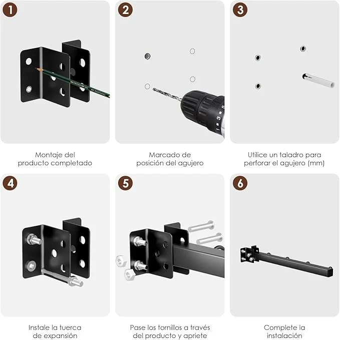 HOYRR Tendedero Plegable de Pared – Retráctil, 20 m de Cuerda, 30 Clips, Ideal para Dormitorios, Balcones y Espacios Pequeños