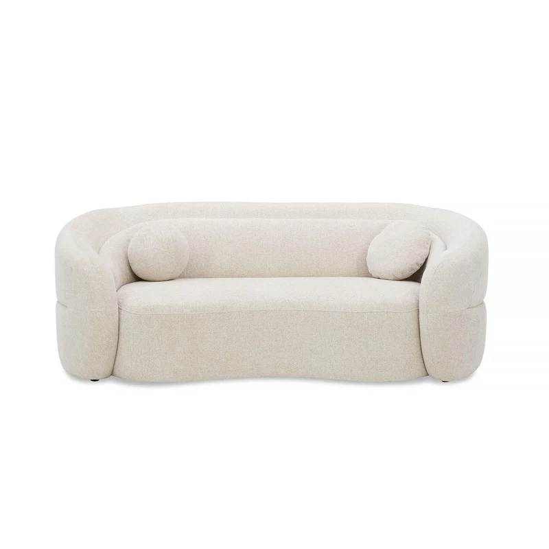 Sofá 2 Puestos Weiss Chenille Beige