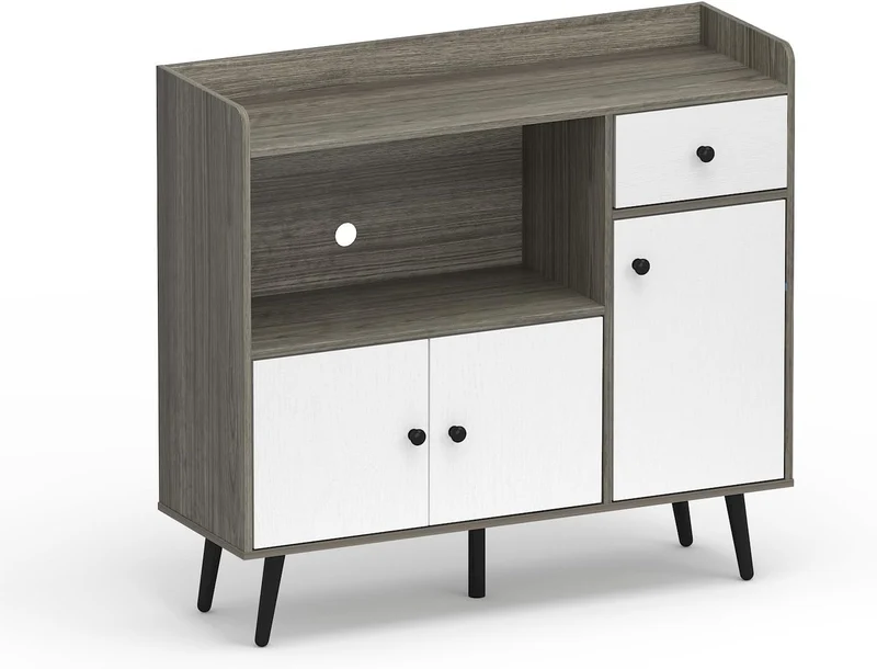 Mueble Multiusos Moderno – Cocina, Sala o Recámara, con Cajones y Puertas, Estilo Elegante, 90x30x83 cm
