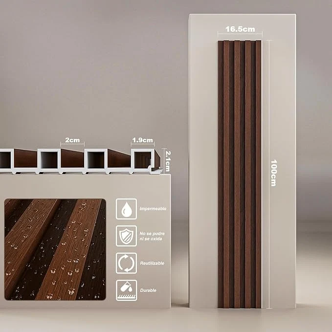 Paneles Decorativos 3D en PVC Lambrín – 12 Piezas (2㎡), Ideal para Paredes de Hogar y Oficina