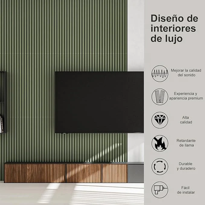 Paneles Decorativos 3D en PVC Lambrín – 12 Piezas (2㎡), Ideal para Paredes de Hogar y Oficina