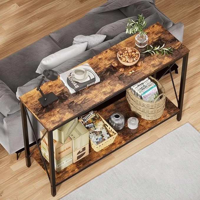 Credenza Recibidor Moderno – Mueble Vintage con Particiones Dobles, Estilo Madera, 102x30x70.5 cm