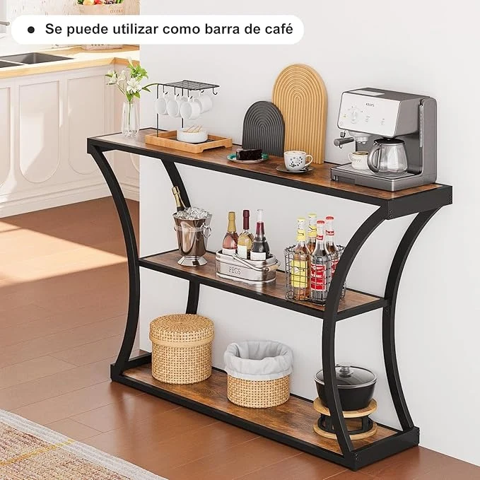 Simple Wisdom Credenza 120CM – Mesa de Entrada Minimalista con 2 Cajones, Ideal para Recibidor, Pasillos y Salones