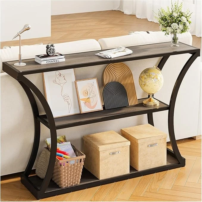 Simple Wisdom Credenza 120CM – Mesa de Entrada Minimalista con 2 Cajones, Ideal para Recibidor, Pasillos y Salones