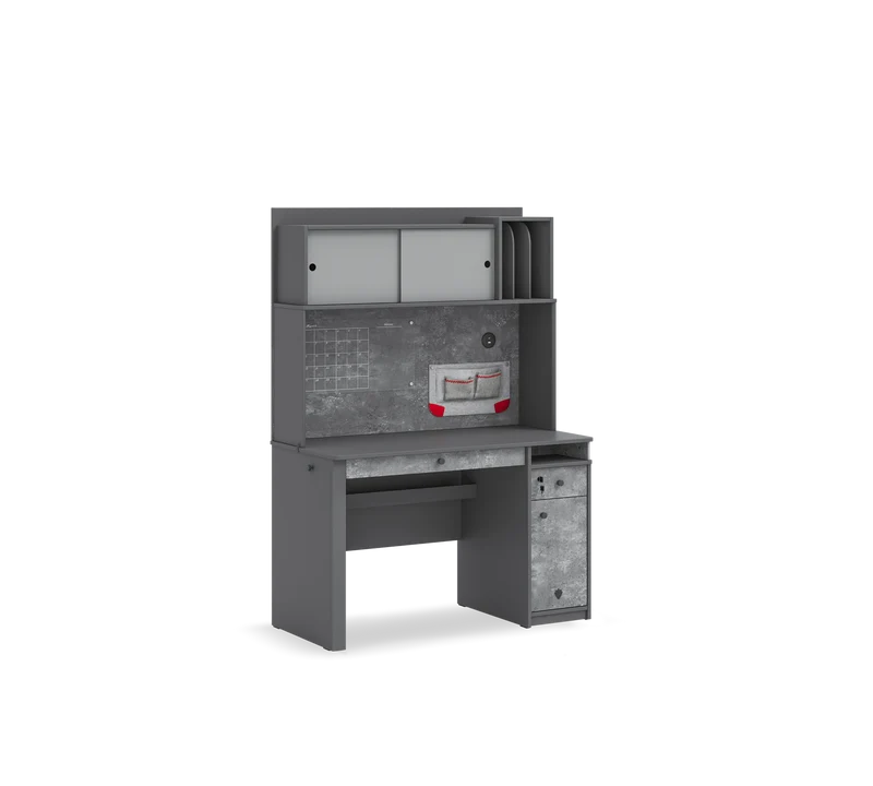 Scrivania Grande Space Gray con Unità