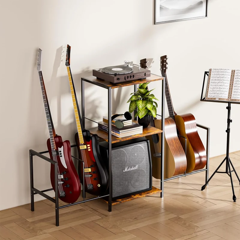 Soporte para Guitarra – Rack de Piso para guitarra acústica, eléctrica y bajo, ideal para estudio musical en casa
