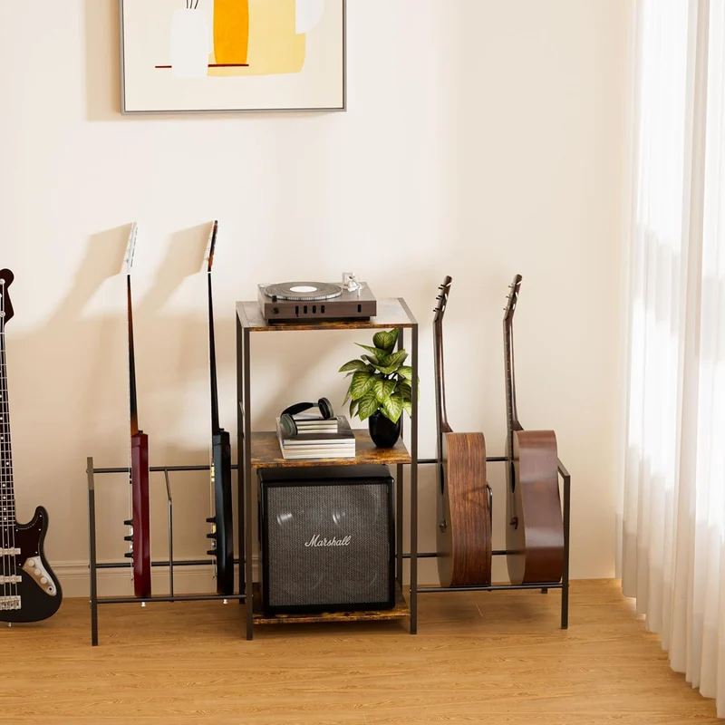 Soporte para Guitarra – Rack de Piso para guitarra acústica, eléctrica y bajo, ideal para estudio musical en casa