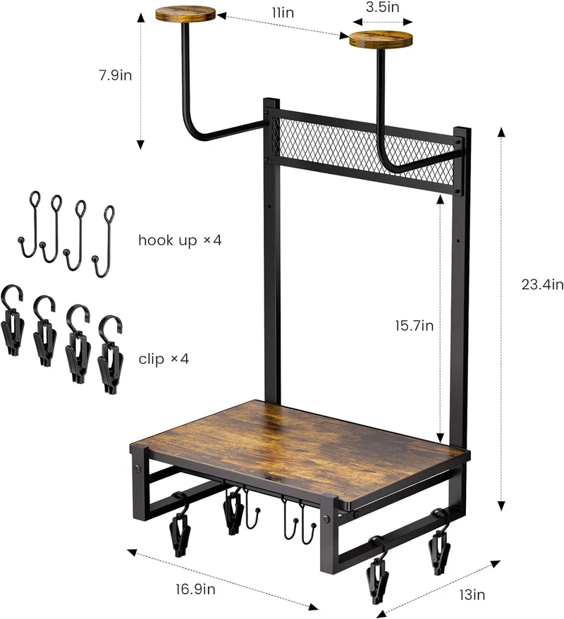 Soporte de Pared para Casco, Portacasco de Motocicleta, Tipo Exhibición (Pequeño)