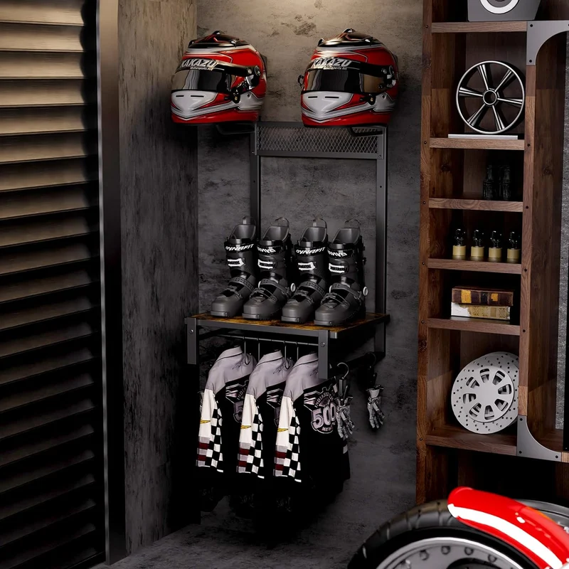 Soporte de Pared para Casco, Portacasco de Motocicleta, Tipo Exhibición (Pequeño)